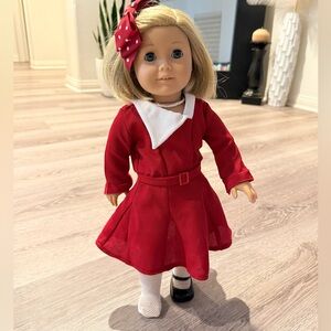 Rare PLEASANT COMPANY Kit Kittredge American Girl in Classic Holiday Outfit